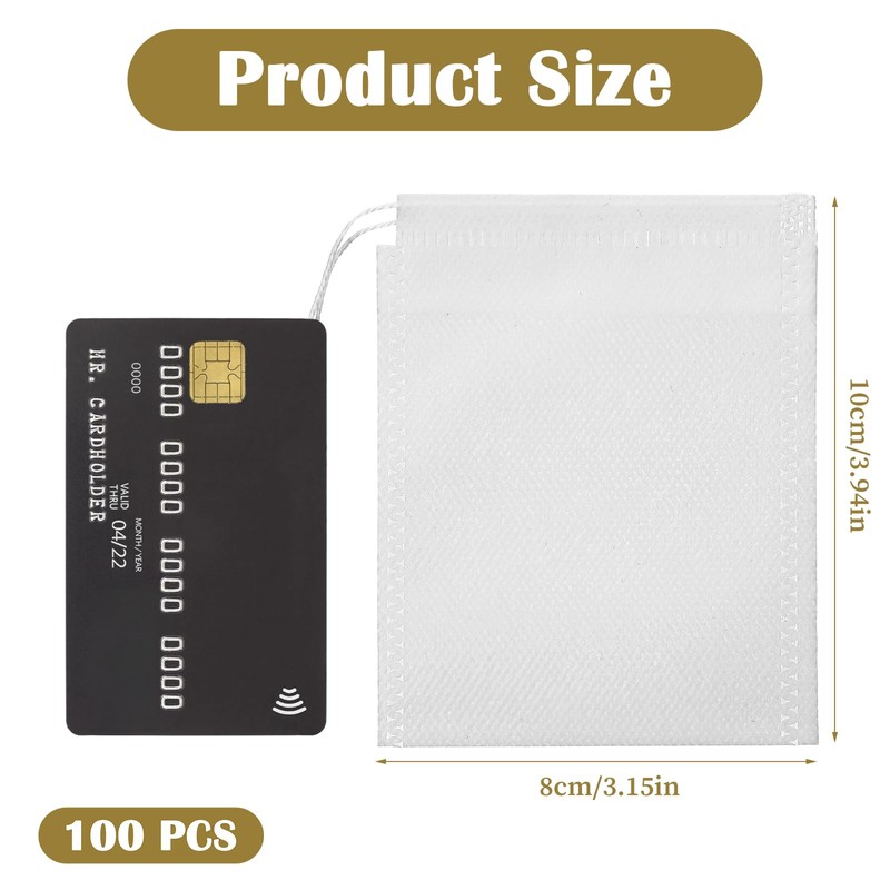 100Pcs Spice Bags for Cooking, 3x4 Inch Sachet Bags Reusable