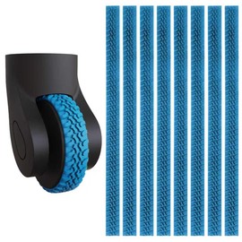 POMFAEE 8pcs Luggage Wheels Covers, Suitcase Wheel Covers, Luggage Wheel Protector, Waterproof, Noise Reducing Protectors for Carry-Ons, Universal Fit, Essential Travel Accessories, Blue Y