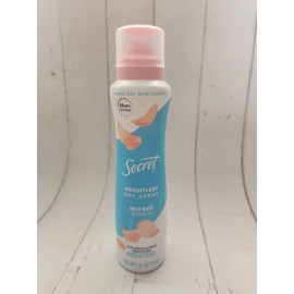Secret Weightless Dry Spray Deodorant, Wild Rose Scent, 4.1 fl oz, Exp: 09-2026