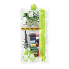 Dritz Sewing & Repair, Assorted Colors Sewing Kit, 1 Count (Pack of 1), Clear
