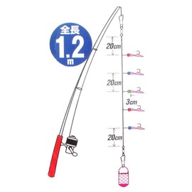HAYABUSA HA177 M Hook Quick Sabiki Fishing Set for Embankments, 5 Hooks