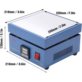 110V 850W Soldering Hot Plate LED Microcomputer Electric Preheat Soldering Preheating Station Welder Hot Plate Rework Heater Lab 200X200mm Plate