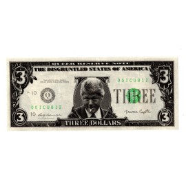 President Bill Clinton 3 Dollar Bill - 1993 Slick Times Novelty Money