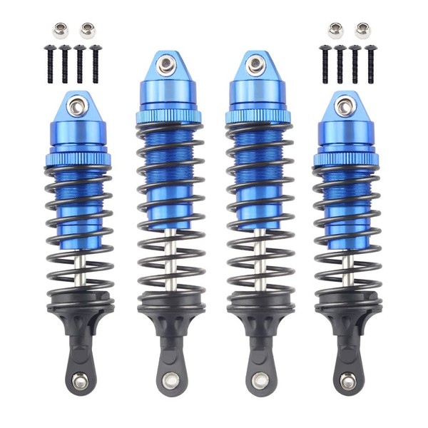 Hosim Shock Absorber Front & Rear, Springs Damper Aluminum Alloy for Traxxas 1/10 Slash 4x4 4WD RC Cars Replacement Upgrades Hop-up Parts (4pcs)