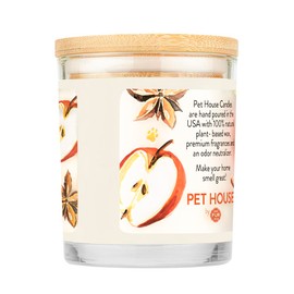 One Fur All Apple Candle for Pet Odor, Plant-Based Soy Pet Friendly Candle with a 60 Hour Burn Time - Apple Cider