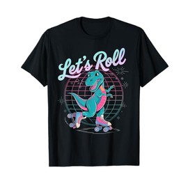 Roller Skating Party Favors Dinosaur Roller Skates Women T-Shirt