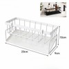 Kitchen Sink Faucet Organizer with Sponge Holder, Drain Rack and