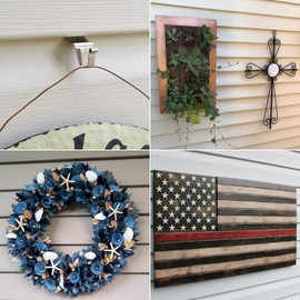 Aminigram Vinyl Siding Hooks for Hanging (12 Pack), Heavy Duty Stainless Steel Low Profile No-Hole Hanger Hooks