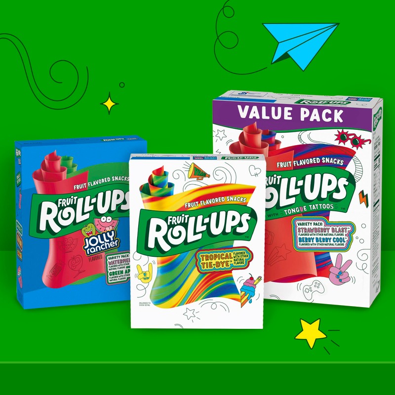 Fruit Roll-Ups Fruit Flavored Snacks, Variety Value Pack, 20 Ct,