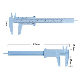 OHYER 4 Pieces Plastic Vernier Caliper with Double Scale Vernier Caliper Plastic Calliper Ruler Sliding Gauge Ruler Measuring Tool Ruler 150 mm for Jade Jewellery Eyebrow and Carpenter Dimensions