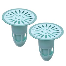 Shower Floor Drain Backflow Preventer Valve Sewer Core Drainage Insert Drain Plug Hair Catcher Gas Sealer Floor Strainer Trap Seal (Green-2Pack)