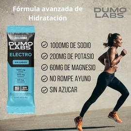DUMO ELECTRO | Electrolitos Orales en polvo sin azucar | Suplemento Deportivo Premium para Hidratación con Sodio, Potasio y Magnesio | Electrolitos pa