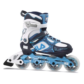 FILA Skates - Legacy Pro 84 Inline Skates for Women and Men (White/Blue, Women 6)