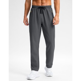 Pudolla Mens Travel Hiking Pants Mens Lounge Pants Lightweight Athletic Pant Quick Dry House Pants(Iron Grey XXXL)