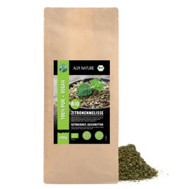 Organic Lemon Balm Dried (500 g), Organic Balm Tea, Lemon Balm Tea from Controlled Organic Cultivation, Organic Melissa, Laboratory Tested, 100% Pure and Natural