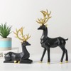 Toyvian 2Pcs Gold Reindeer Christmas Decoration Reindeer Figurine Christmas Reindeer
