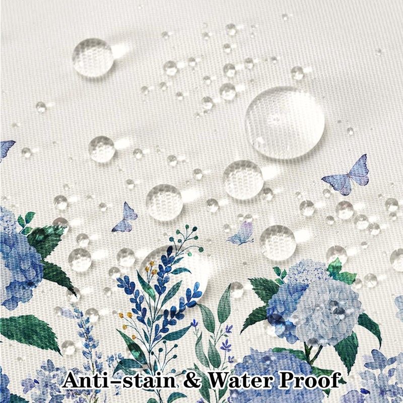 iEvery Hydrangea Flowers Tablecloth Rectangular Wipe Clean Table Cloth Polyester