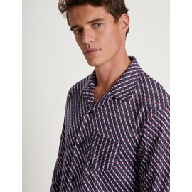 CALIDA Men's Relax Imprint Pajama Set, Mars Red, 46-48