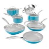 Gotham Steel Aqua Blue Pots and Pans Set, 12 Piece