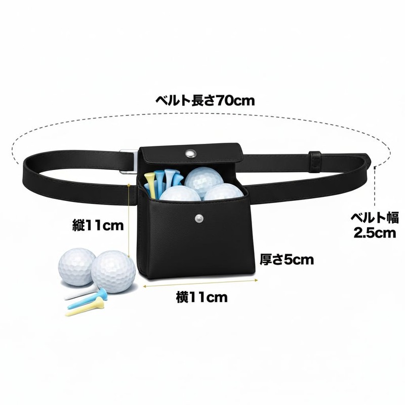 Golf Fanny Pack Golf Ball Case Golf Ball Holder with
