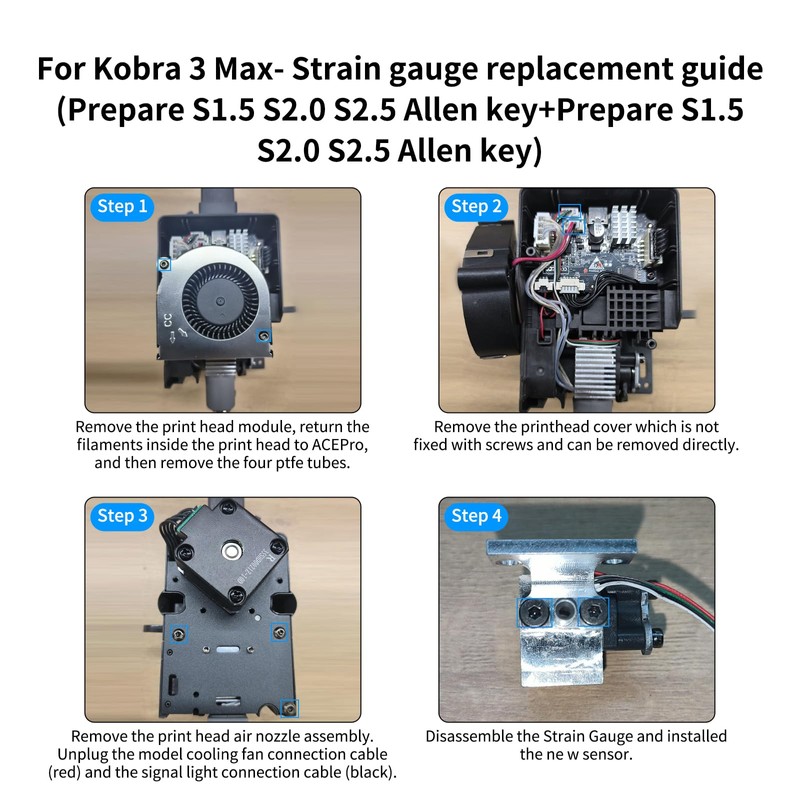 FYSETC 3D Printer Accessories for Kobra 3 Max Replacement Strain