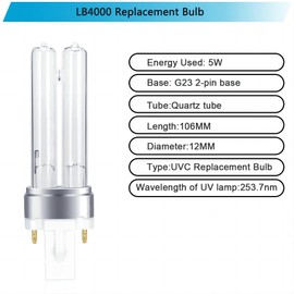 CMYBEN 2 Pack 5W Replacement Bulb for Germ Guardian Air Purifiers LB4000, AC4300BPTCA, AC4825, AC4850PT & AC4900CA