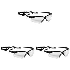 KleenGuard Nemesis Safety Glasses Black Frame Clear Lens Anti Fog