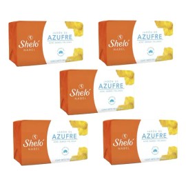 Jabones Azufre Sheló Nabel Antiacné 100g Pack 5 Piel Mixta Grasa