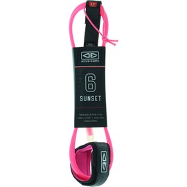 Ocean & Earth Moulded Sunset Pink Surfboard Leash - 6'