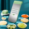 YOBOKO Vegetable Chopper with Container, Thin Slice/Particles/Strips Cutter, Easy Manual