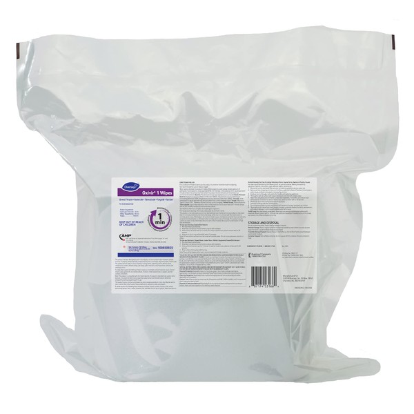 Diversey - Oxivir 1 Ready-To-Use Disinfectant Cleaning Wipes Refill - 11" x 12" Size - 160 Count (Pack of 4)