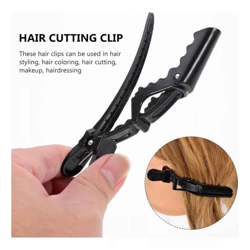 INDUSTRIAL 24 Pcs Cocodrilo Antideslizantes Pinzas Para Cabello Fijas