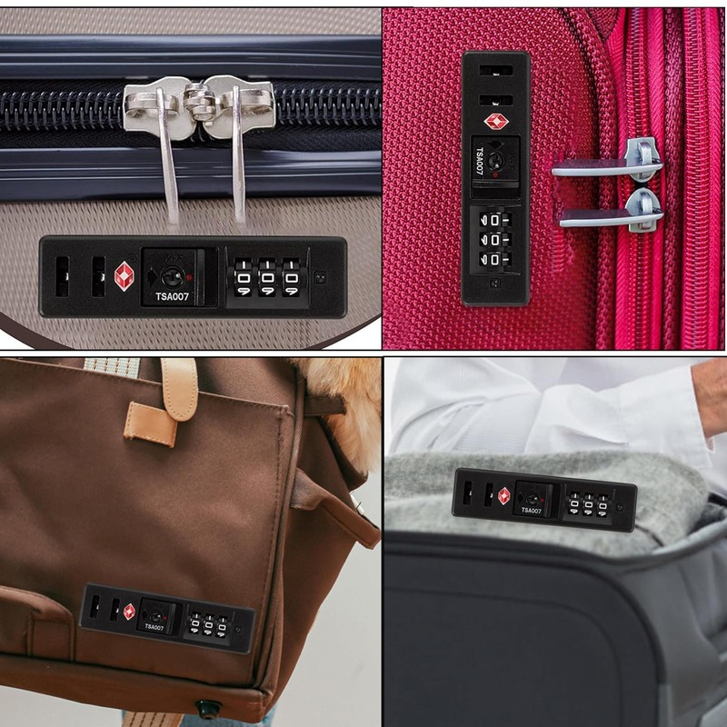 TSA Suitcase Lock with 3 Digit Combination Security Lock Zinc