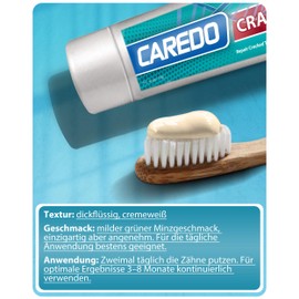 CAREDO Zahnpasta, Hydroxyapatit, fluoridfreie Zahnpasta, professionelle Reparatur von Zahnfissuren, Zahnschmelzremineralisierung, Minzgeschmack, 100g pro Tube