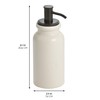 iDesign Dispenser for Bathroom Vanity or Kitchen Countertop-Set of 2-Cream/Bronze