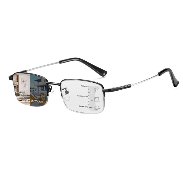 PEEPAI Photochromic Progressive Multifocus Reading Glasses Outdoor UV400 Sunglasses Computer