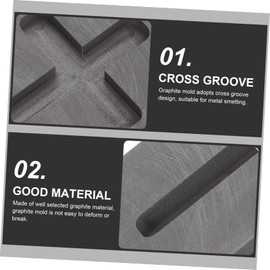 Operitacx 2 Stück Graphitform Schmelzer Goldform Gießen Silberschmelze Schmelzender Goldschimmel Gussform Verfeinerung Gießtiegel Schmuckschmelzmodell Barfenformen Barren Schmelzformen Black