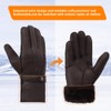 Men Shearling Gloves Winter Leather Gloves Shearling Sheepskin Gloves with