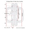 Schlegel Inline Patio Door D Handle 43mm PZ 133mm Screw