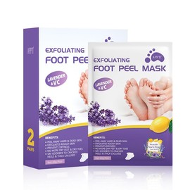 Foot Peeling Mask(5 Pairs), Callus Remover for Feet, Foot Mask for Dry Cracked Feet & Callus, Remove Dead Skin, Dry, Spa, Made with Aloe Vera Extract, Lavender, Repair Rough Heels Soft (2 PCS) (2 PCS)