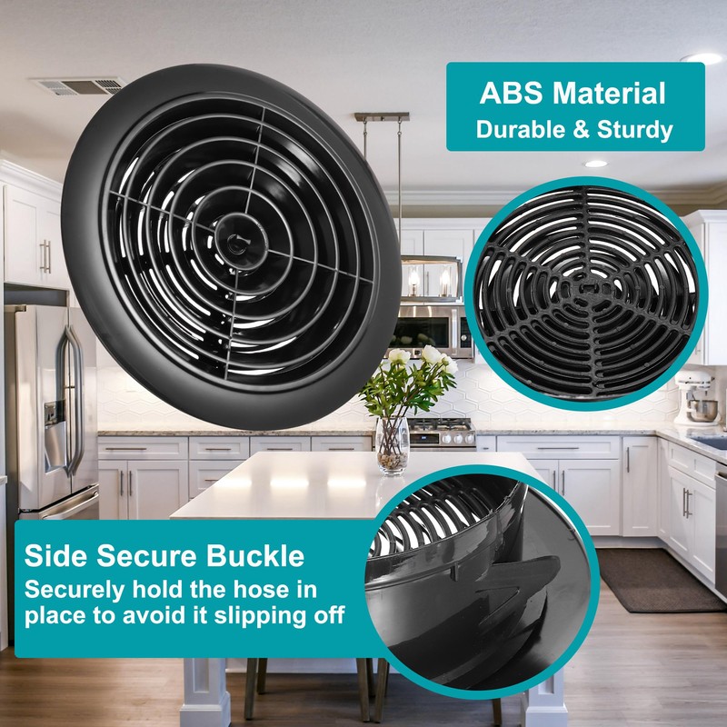PATIKIL 4 Inch Round Air Vent Cover, 2 Pack Soffit