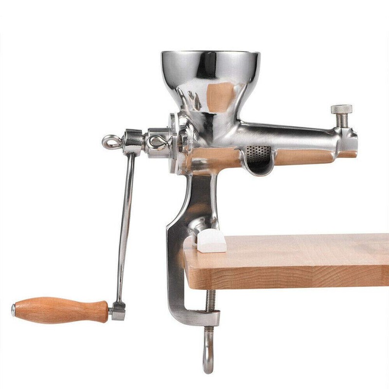 Stainless Steel Manual Wheatgrass Juicer, Hand Crank Fruit Vegetable Orange