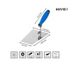 Mivos Stainless Steel Trapezoidal Masonry Trowel 180 x 80 mm