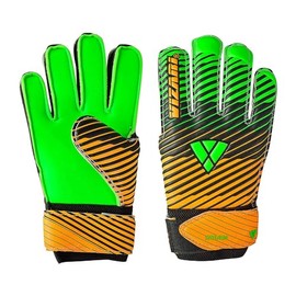 VIZARI Sports Saturn Soccer Goalie Goalkeeper Gloves for Kids Youth & Boys, Football Gloves with Grip Boost Padded Palm and fingersave Flat Cut Construction (7, Green)