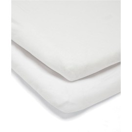 Mamas & Papas 2 Universal Crib Fitted Sheets, White