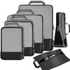 Eono Compression Packing Cubes, Luggage Organiser Set, Extensible Suitcase Organiser,