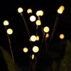 Solar firefly warm light 6-head ground lamp 4 packs Fireflies
