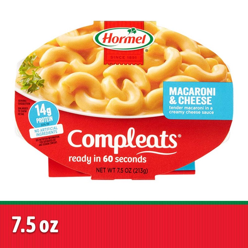 HORMEL COMPLEATS Macaroni & Cheese Microwave Tray, 7.5 Ounces (Pack