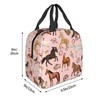 Zminciu Horse Lunch Bag Reusable Zipper Closure Leakproof Insulated Lunch