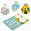 Dish Drying Mat for Kitchen Sunflower Grateful Thankful Bless Counter